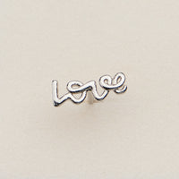Minimal Script “Love” Nose Stud