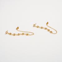 Stainless Steel CZ Chain Drop Earrings – Hypoallergenic & Tarnish Free