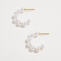 Stainless Steel Pearl Hoop Earrings – Hypoallergenic & Tarnish Free