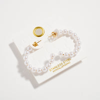 Stainless Steel Pearl Hoop Earrings – Hypoallergenic & Tarnish Free