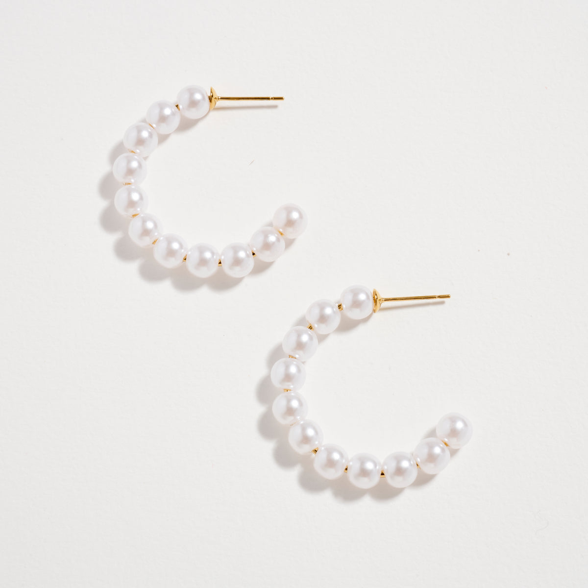 Stainless Steel Pearl Hoop Earrings – Hypoallergenic & Tarnish Free