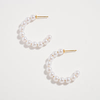 Stainless Steel Pearl Hoop Earrings – Hypoallergenic & Tarnish Free