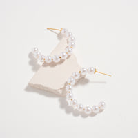 Stainless Steel Pearl Hoop Earrings – Hypoallergenic & Tarnish Free