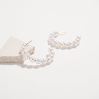 Stainless Steel Pearl Hoop Earrings – Hypoallergenic & Tarnish Free