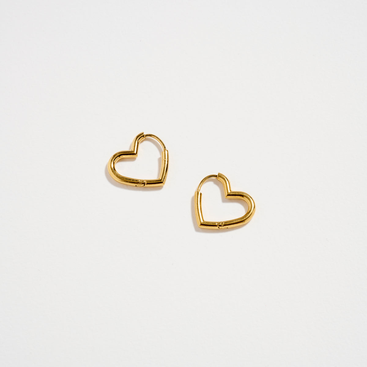 Stainless Steel Heart Hoop Earrings – Hypoallergenic & Tarnish Free
