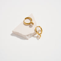 Stainless Steel CZ Drop Hoop Earrings – Hypoallergenic & Tarnish Free