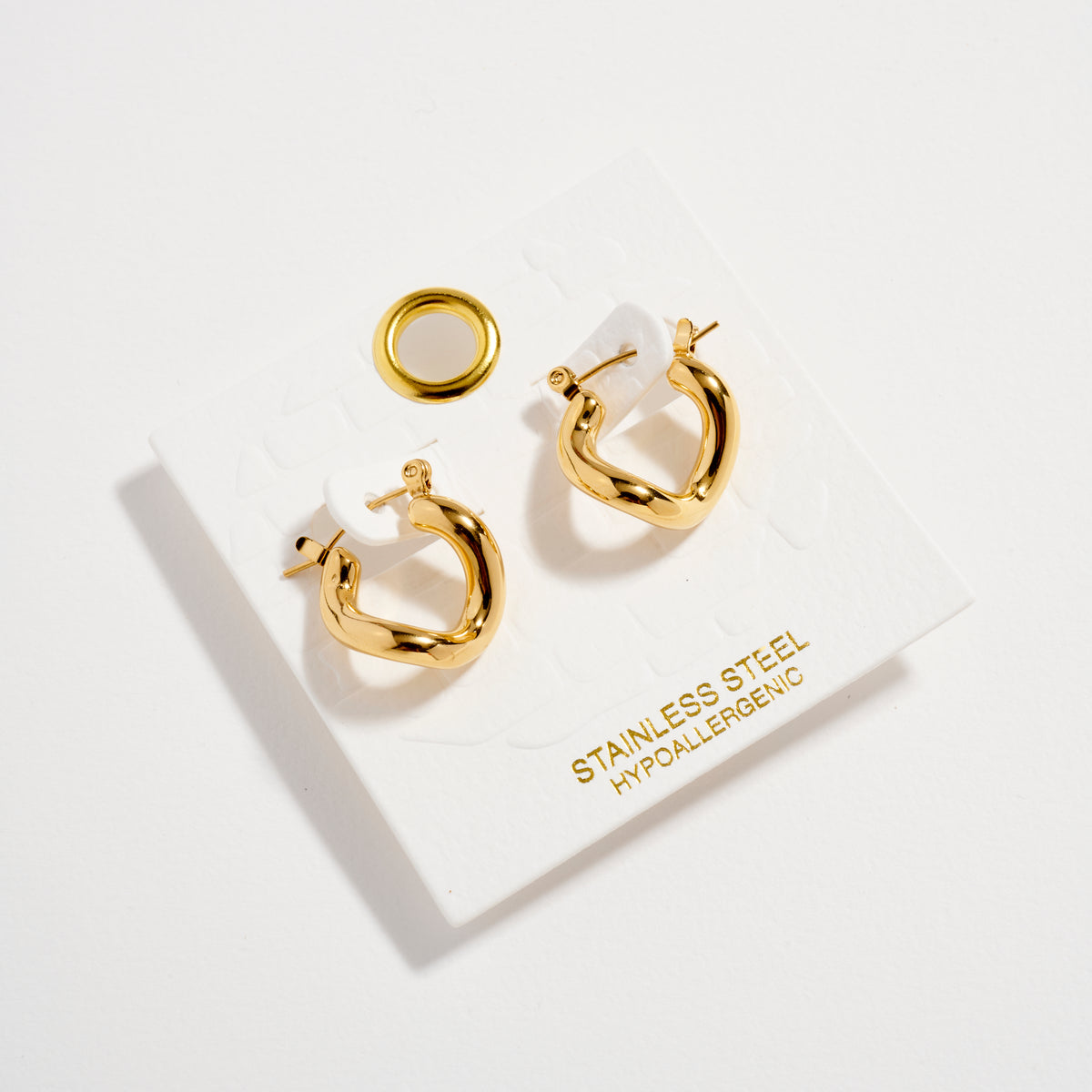 Stainless Steel Twisted Hoop Earrings – Hypoallergenic & Tarnish Free