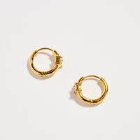 Stainless Steel CZ Stone Hoop Earrings – Hypoallergenic & Tarnish Free (3 Shapes)