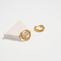 Stainless Steel Twisted Rope Hoop Earrings – Hypoallergenic & Tarnish Free