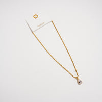 Gold Teardrop Necklace – Dainty CZ Pendant Chain