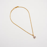 Gold Teardrop Necklace – Dainty CZ Pendant Chain