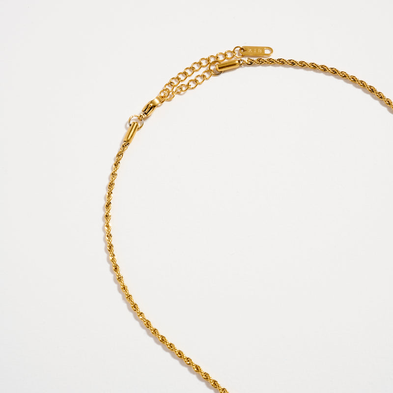 Gold Teardrop Necklace – Dainty CZ Pendant Chain