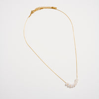 Gold Pearl Bar Necklace – Dainty Freshwater Pendant