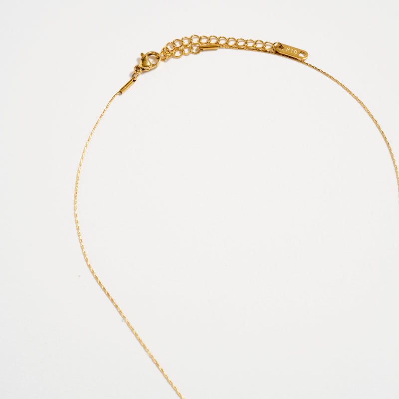 Gold Pearl Bar Necklace – Dainty Freshwater Pendant