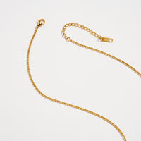 Gold Cross Necklace – Sparkling CZ Drop Pendant