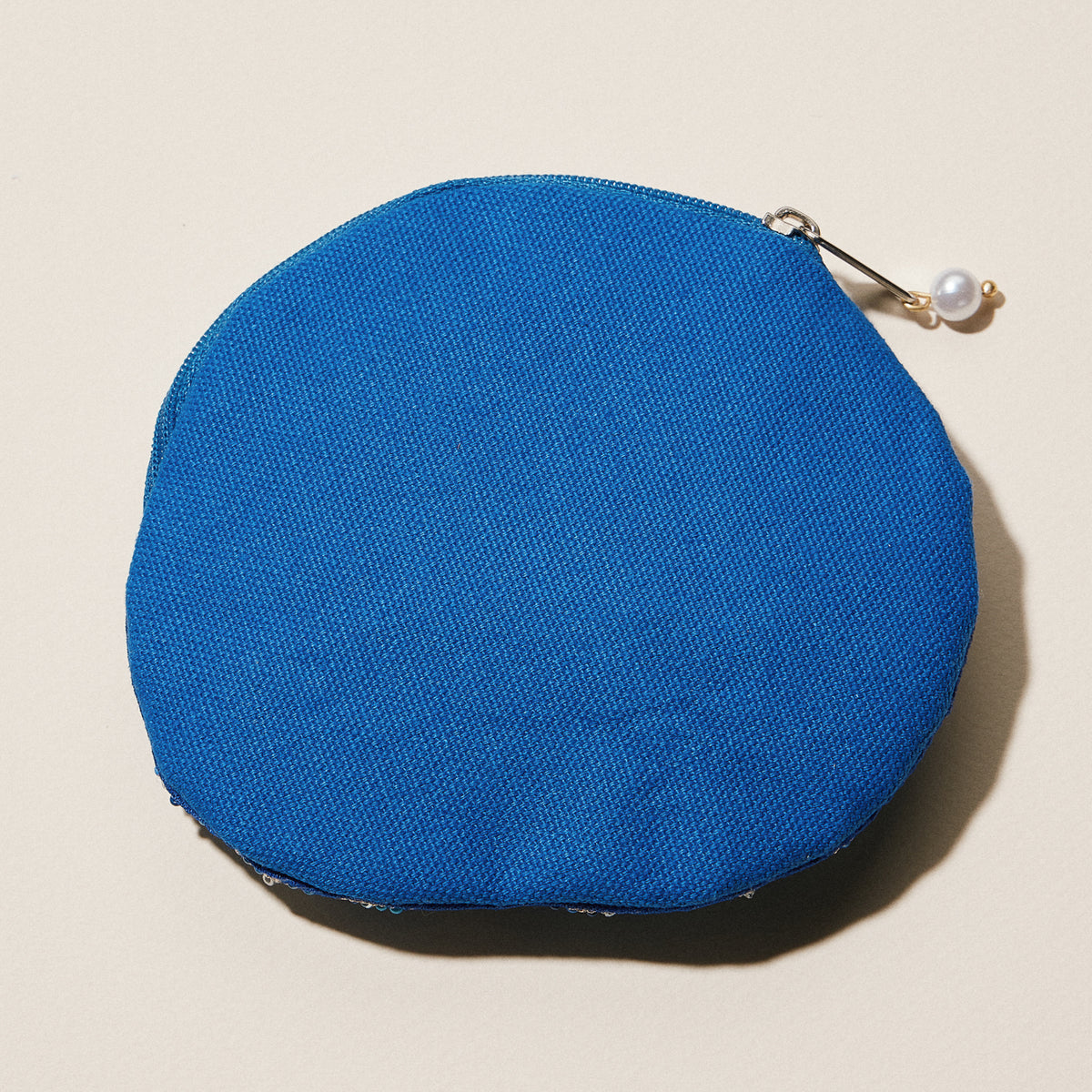 Beaded Spiral Seashell Coin Purse | Pearl Embellished Zip Pouch