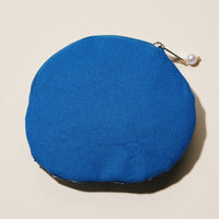 Beaded Spiral Seashell Coin Purse | Pearl Embellished Zip Pouch