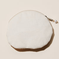 Beaded Spiral Seashell Coin Purse | Pearl Embellished Zip Pouch