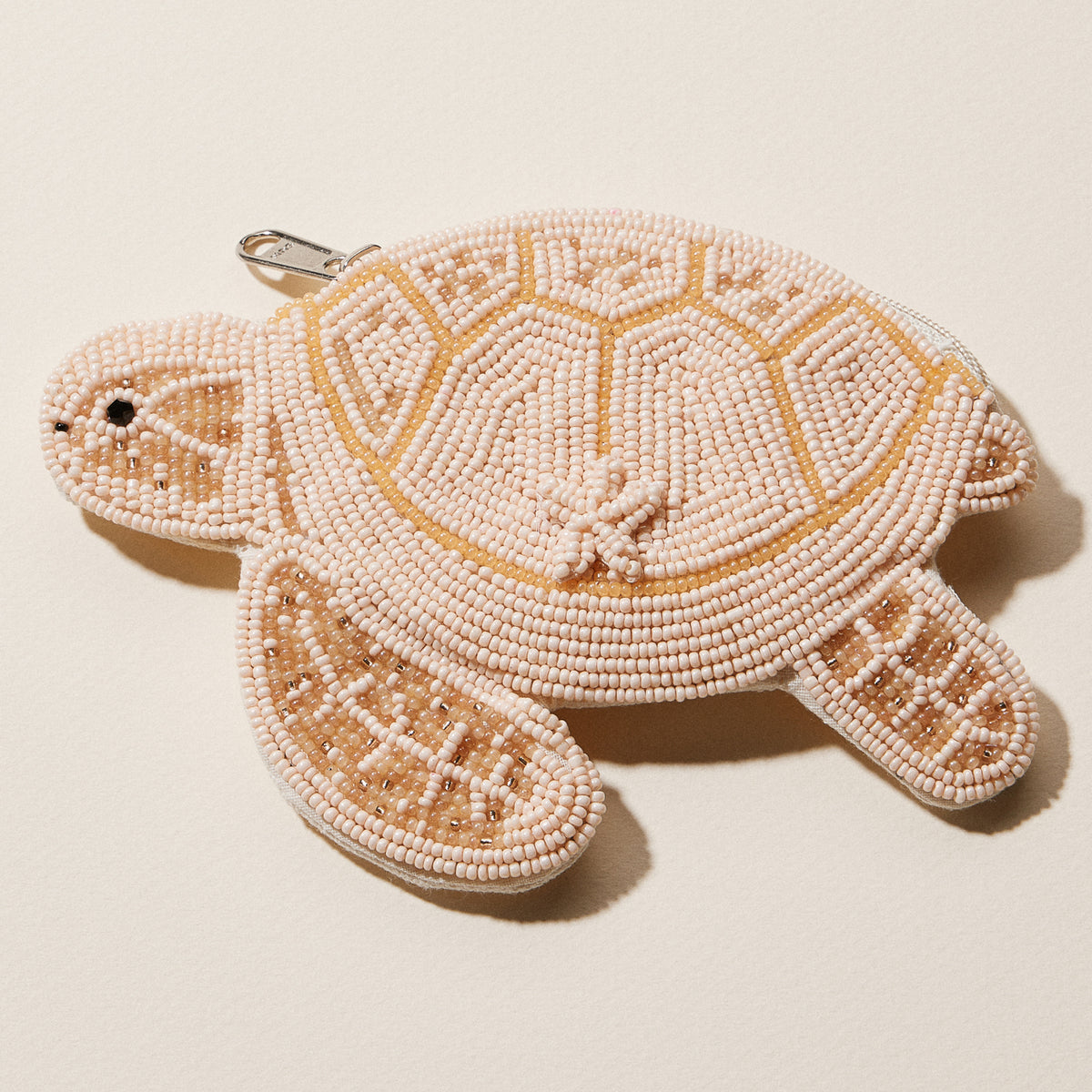 Beaded Sea Turtle Coin Purse | Coastal Zip Pouch