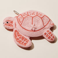 Beaded Sea Turtle Coin Purse | Coastal Zip Pouch