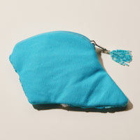 Beaded Conch Seashell Coin Purse | Coastal Shell Zip Pouch