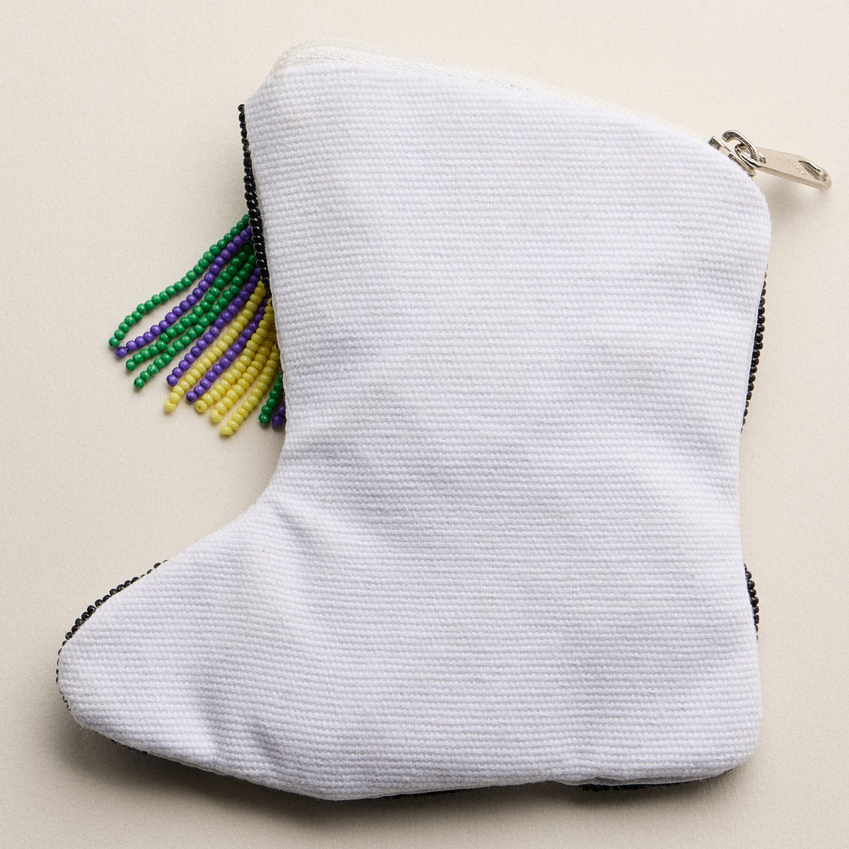 Mardi Gras Western Boot Sequin Beaded Pouch