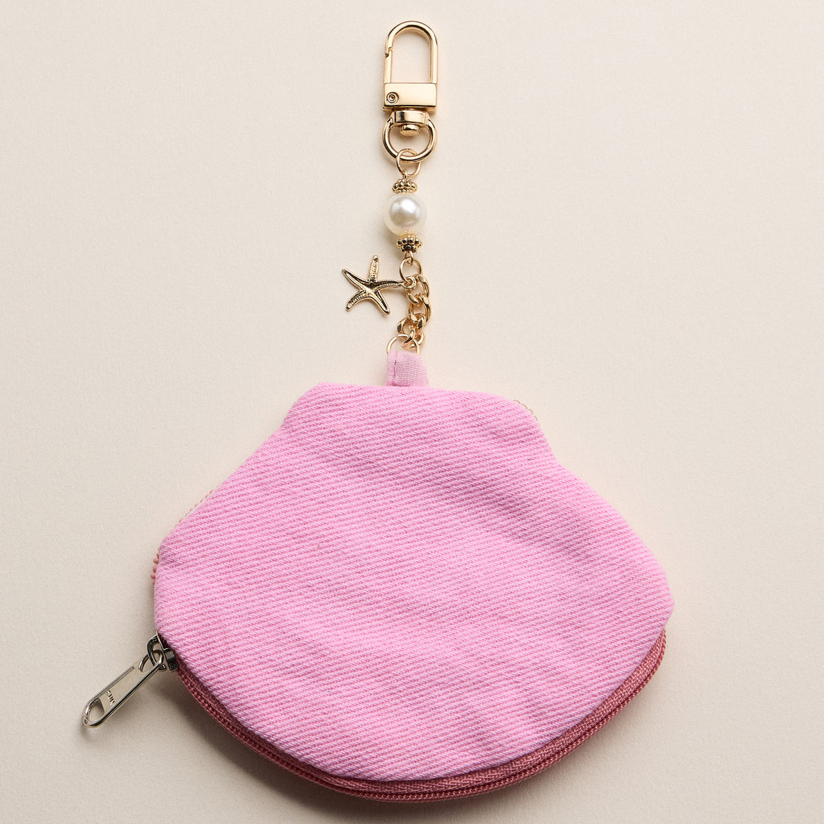 Beaded Seashell Coin Pouch Keychain – Hand-Beaded Shell Mini Purse