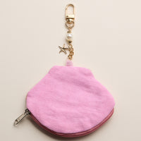 Beaded Seashell Coin Pouch Keychain – Hand-Beaded Shell Mini Purse