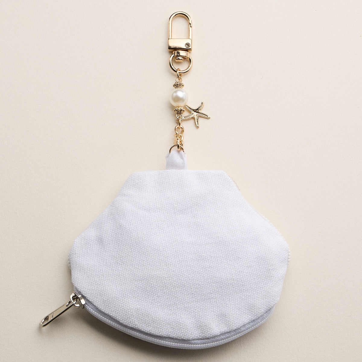 Beaded Seashell Coin Pouch Keychain – Hand-Beaded Shell Mini Purse