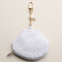 Beaded Seashell Coin Pouch Keychain – Hand-Beaded Shell Mini Purse