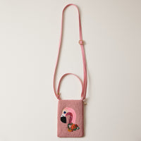 Seed Beaded Tropical Crossbody Phone Bag | Multifunctional Zipper Bag