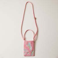 Seed Beaded Tropical Crossbody Phone Bag | Multifunctional Zipper Bag