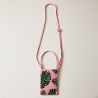 Seed Beaded Tropical Crossbody Phone Bag | Multifunctional Zipper Bag