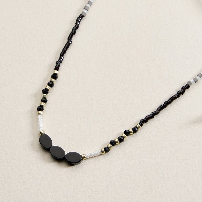 Adjustable Colorful Beaded Anklet with Natural Stone Center