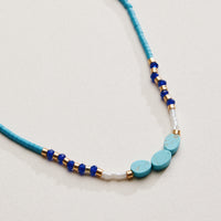 Adjustable Colorful Beaded Anklet with Natural Stone Center