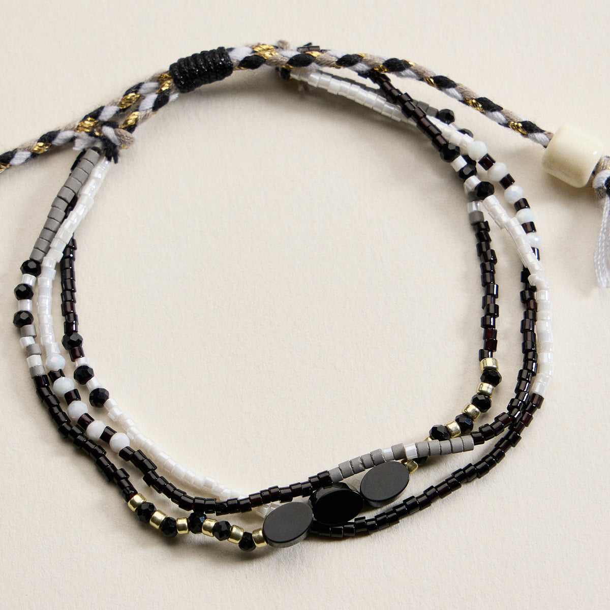 Multi Layer Seed Bead Bracelet – Adjustable Boho Beaded Friendship Bracelet (Assorted Colors)