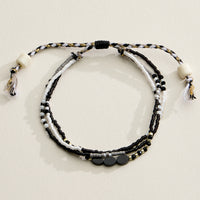 Multi Layer Seed Bead Bracelet – Adjustable Boho Beaded Friendship Bracelet (Assorted Colors)