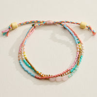 Multi Layer Seed Bead Bracelet – Adjustable Boho Beaded Friendship Bracelet (Assorted Colors)