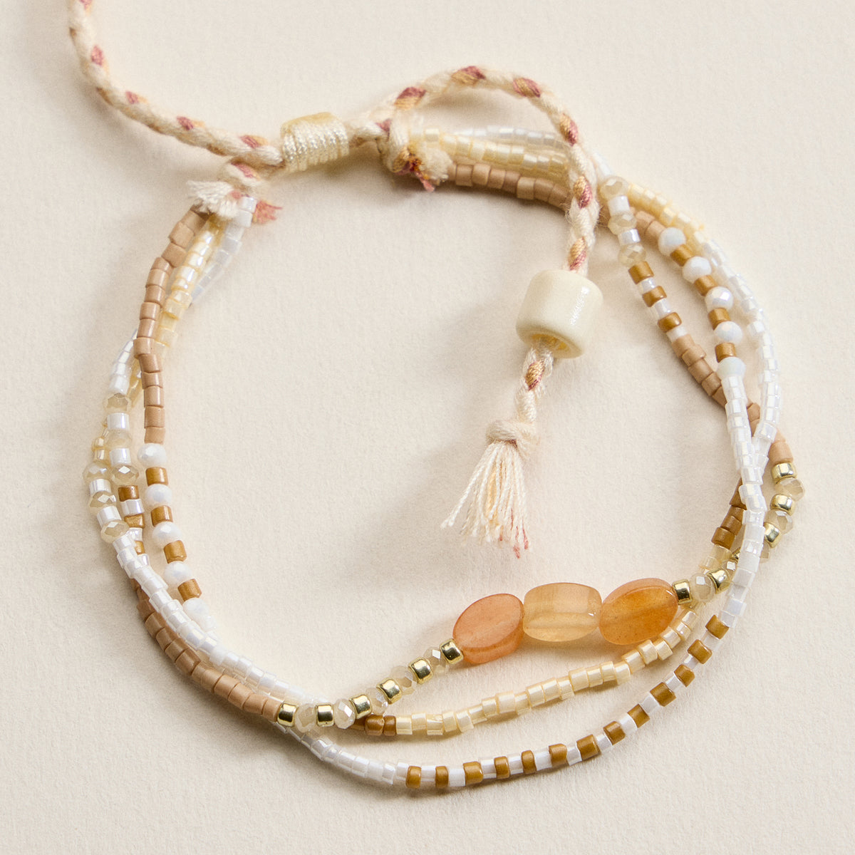 Multi Layer Seed Bead Bracelet – Adjustable Boho Beaded Friendship Bracelet (Assorted Colors)