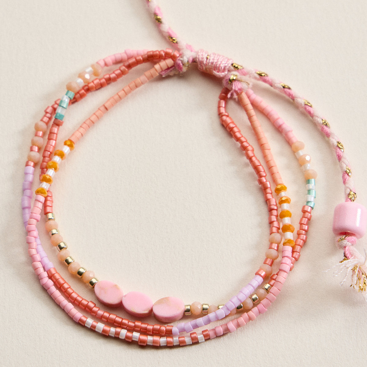 Multi Layer Seed Bead Bracelet – Adjustable Boho Beaded Friendship Bracelet (Assorted Colors)