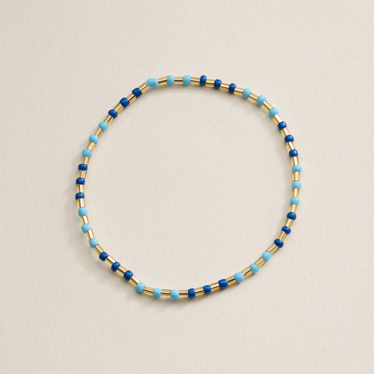 Beaded Heart Charm Stretch Bracelet Set – 3-Piece Layered Stack with Gold Accents