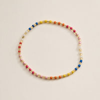 Beaded Heart Charm Stretch Bracelet Set – 3-Piece Layered Stack with Gold Accents