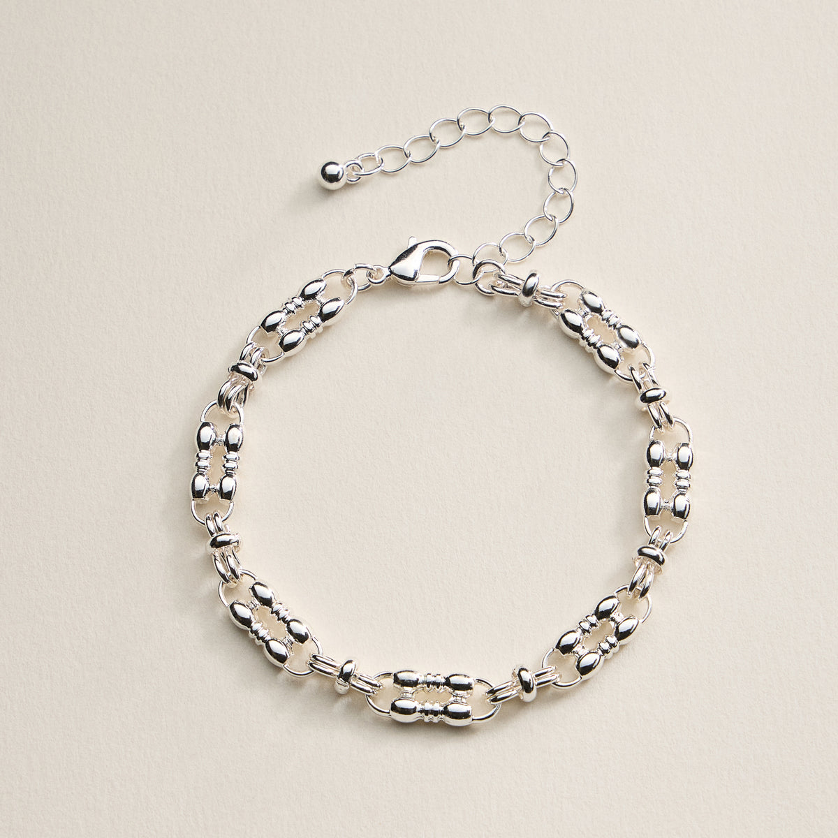 Gold Fish Charm & Pearl Beaded 3-Piece Layered Chain Bracelet