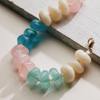 Natural Stone Beaded Bracelet | Smooth Round Beads