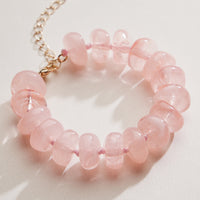 Natural Stone Beaded Bracelet | Smooth Round Beads