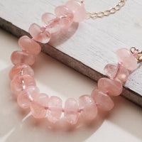 Natural Stone Beaded Bracelet | Smooth Round Beads