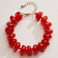 Natural Stone Beaded Bracelet | Smooth Round Beads