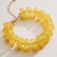 Natural Stone Beaded Bracelet | Smooth Round Beads