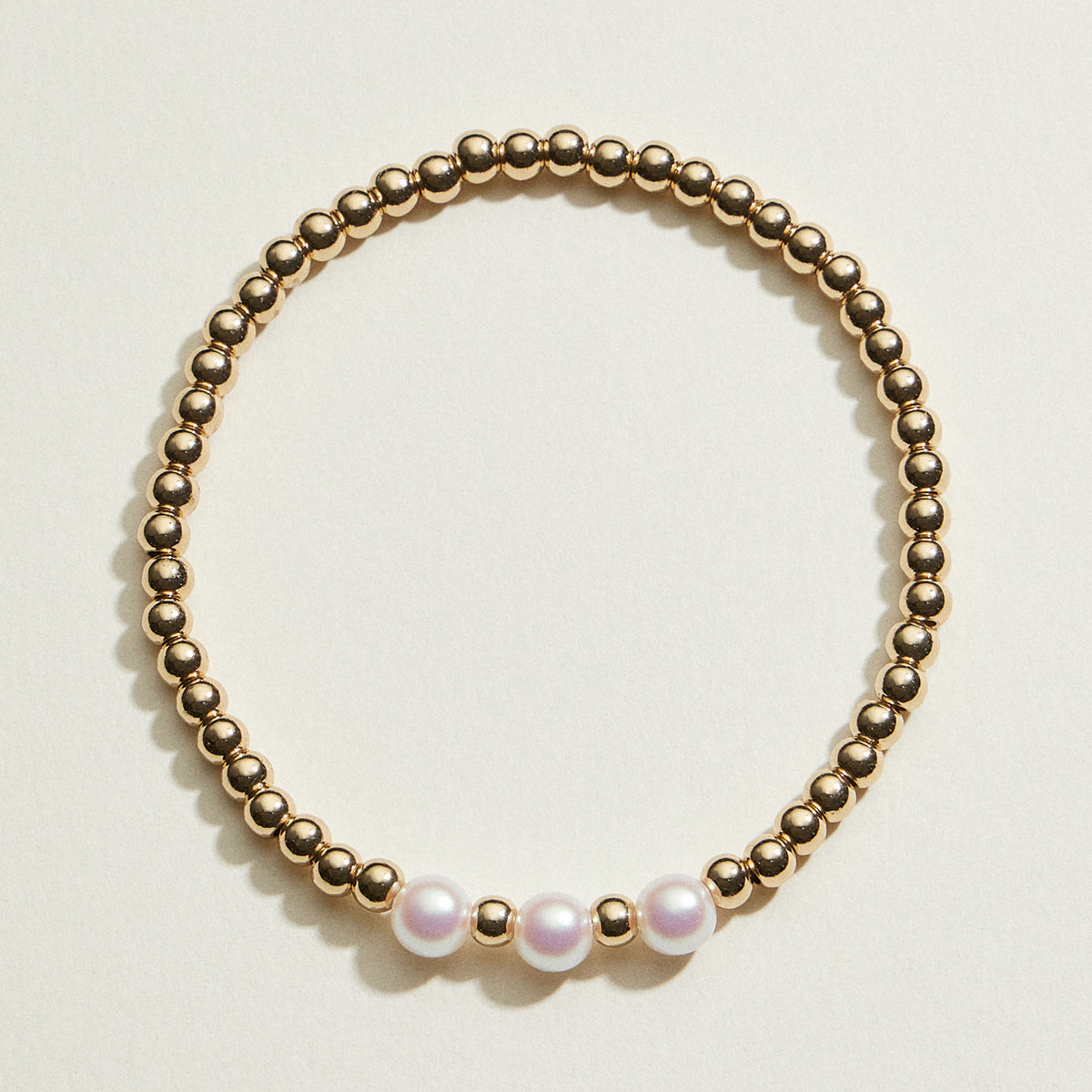 Gold and Pearl Mix Stackable Bracelet Set | Stackable Jewelry