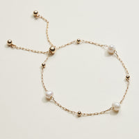 Freshwater Pearl Orbit Bolo Bracelet | Pearl Jewelry